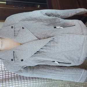 Blank NYC NWT gray oversided puffy moto jacket M